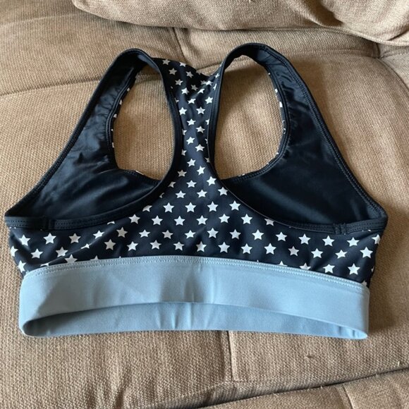 PE.NATION SPORT BRA WHITE BLACK PINK STARS SIZE XSMALL GYM YOGA CHIC SPORTY - Picture 7 of 14